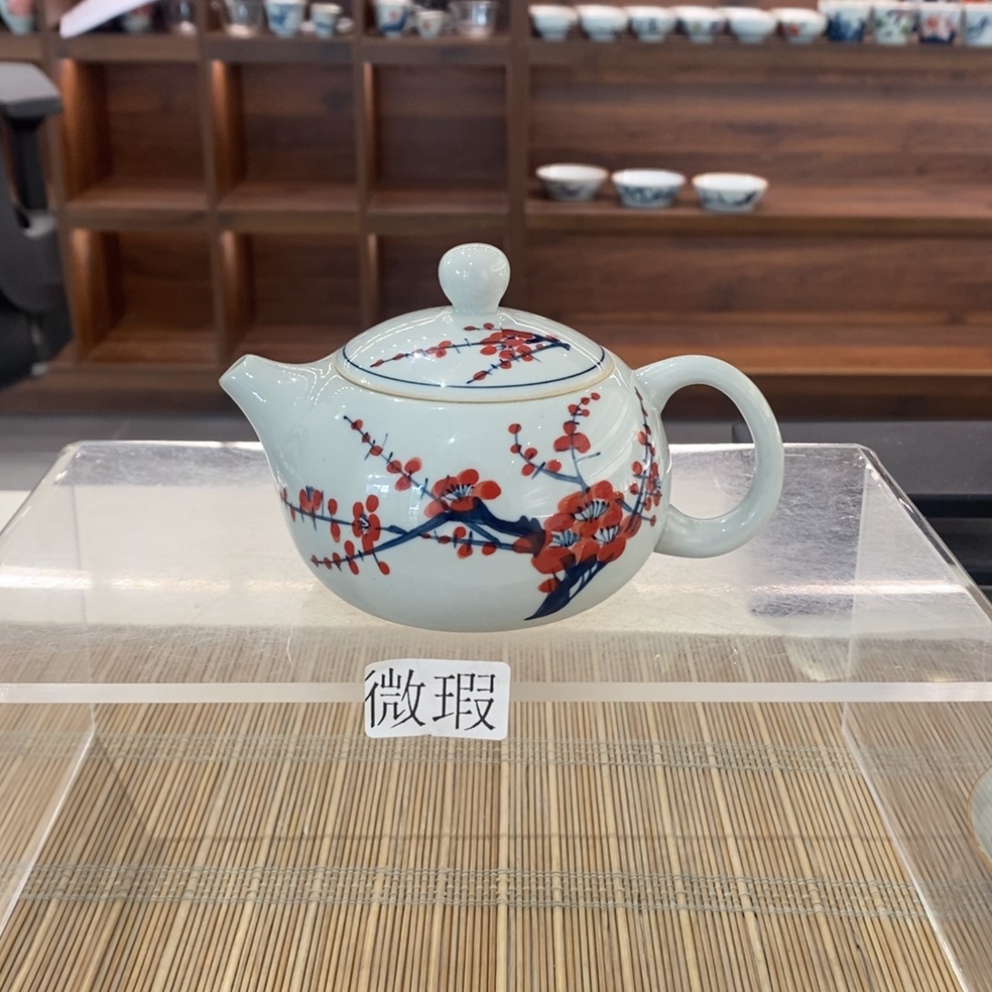釉下彩老陶泥手工绘制