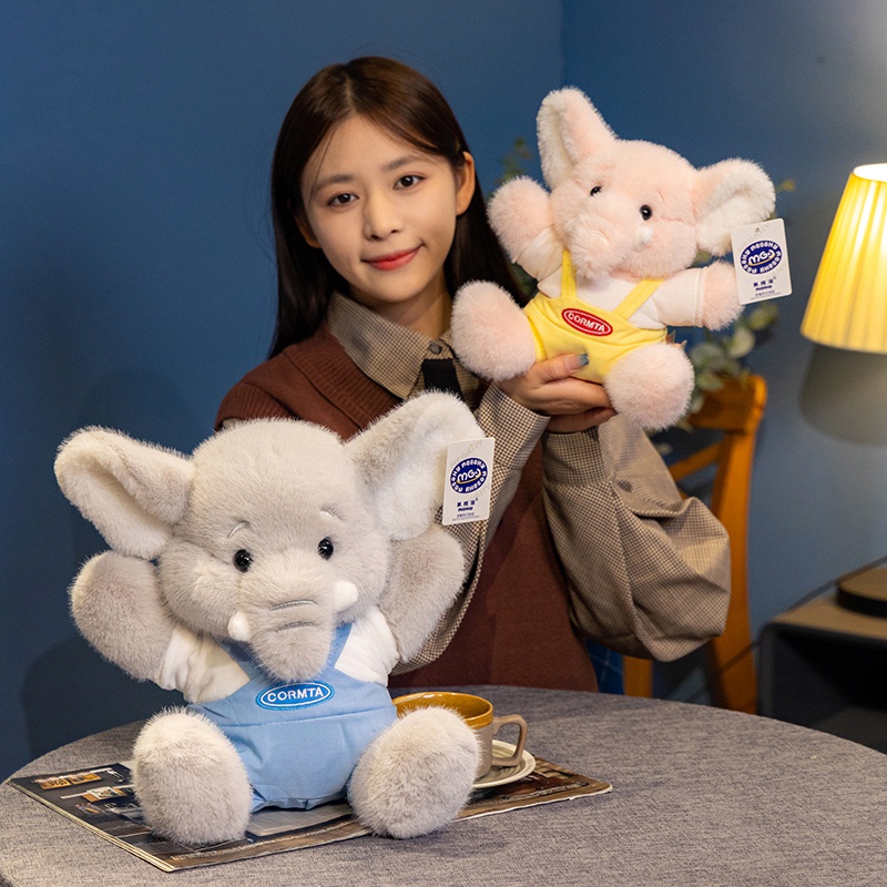呆萌可爱布噜小象公仔毛绒玩具大象送女生生日礼物抱着睡玩偶