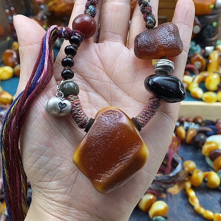 蜜蜡未镶嵌项链项链