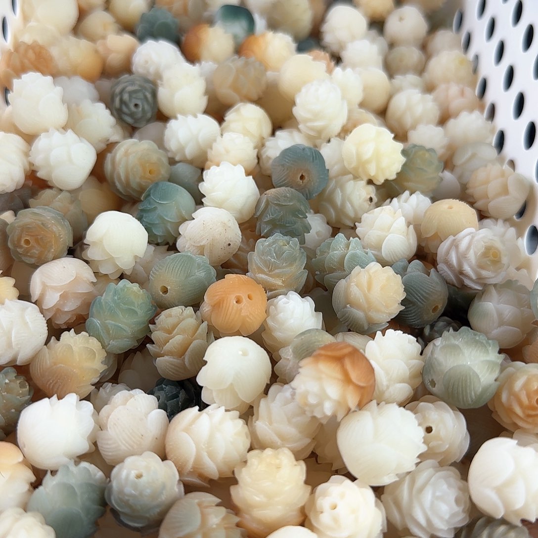 菩提根/象牙果手串瑕疵卡17莲花5颗