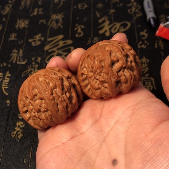 哈***喽文玩核桃把件白狮子41