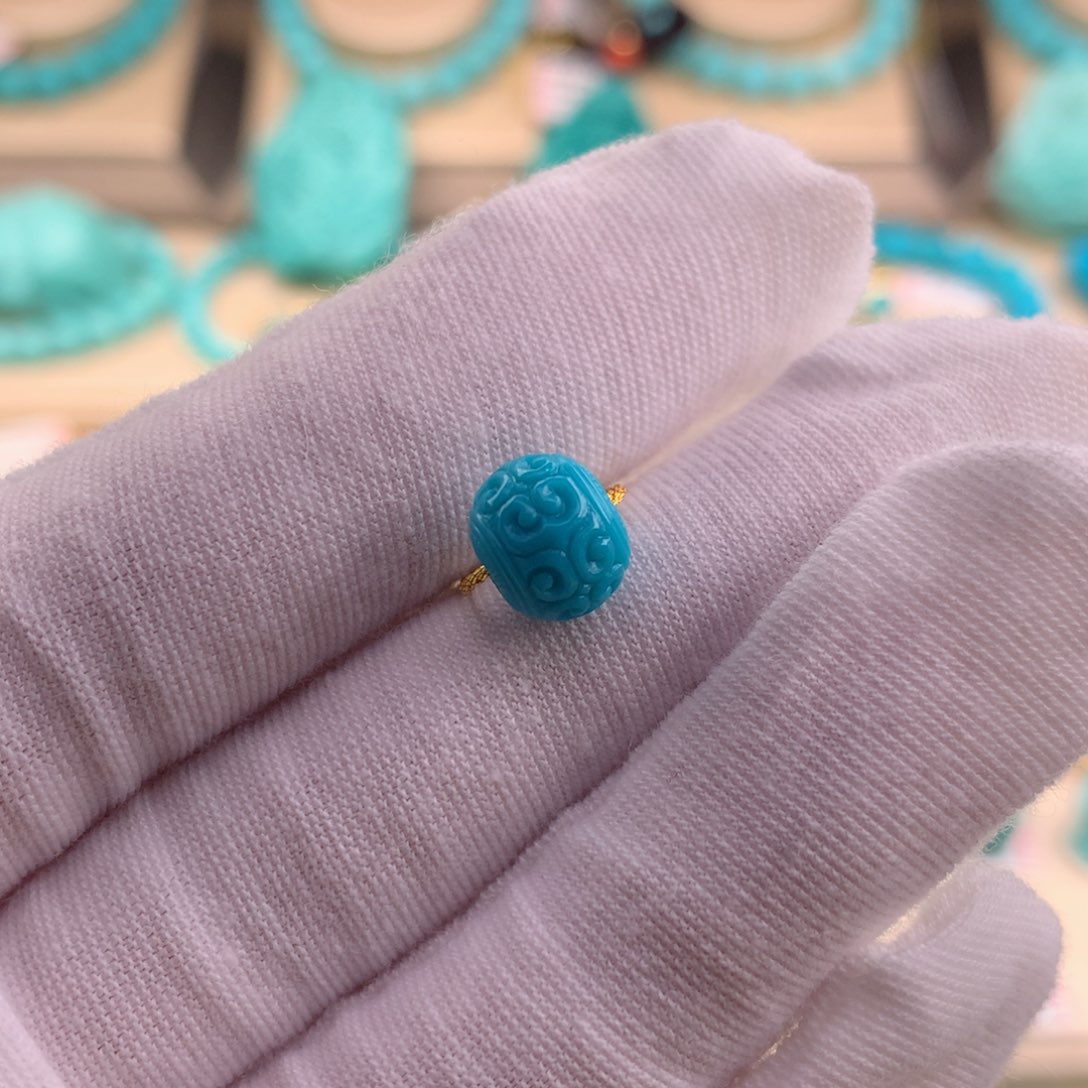 绿松石珠宝奇石未镶嵌8.9-7.4