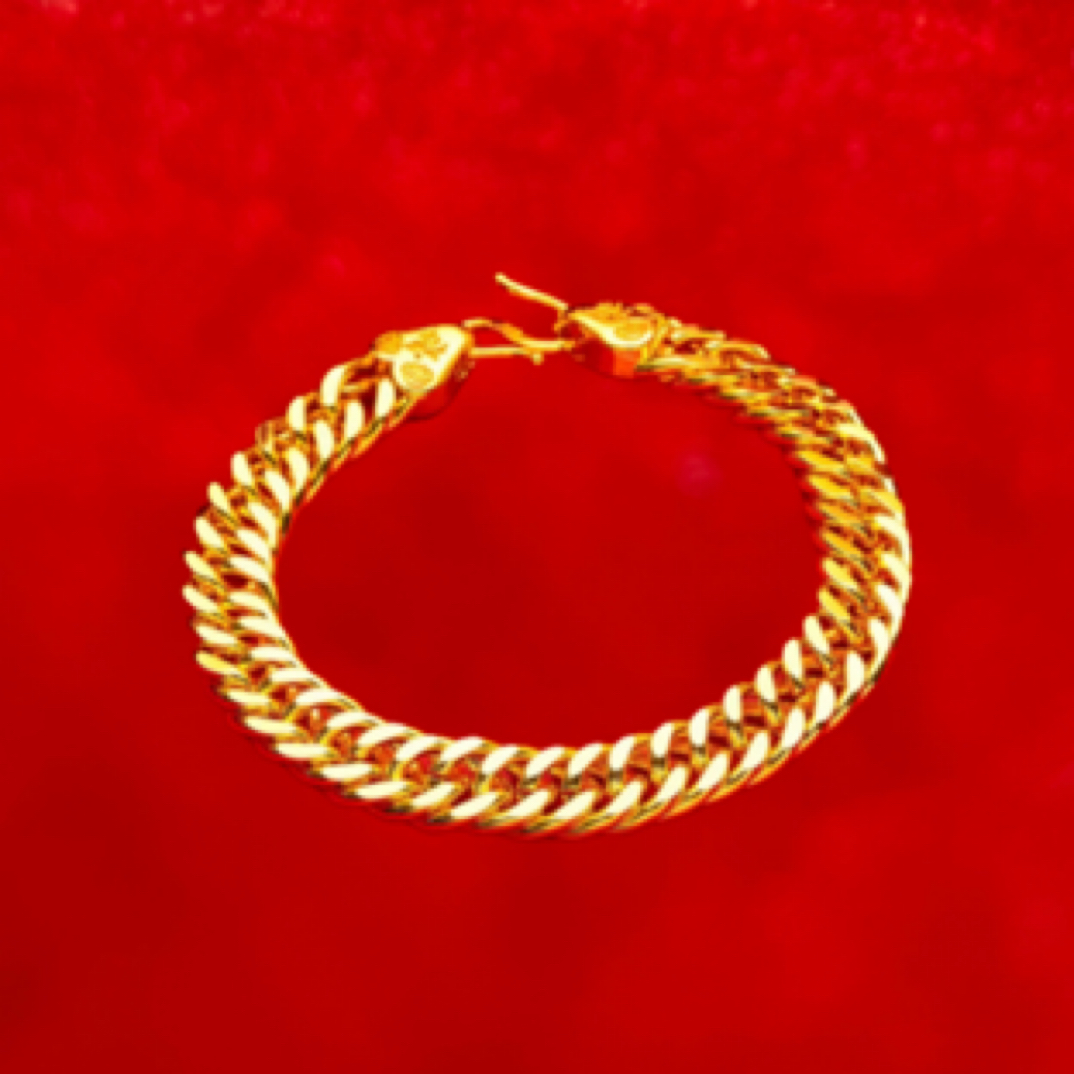 合金手链 镀K金 【抖音好物】老板手链JINPEN 时尚霸气男女老板手链