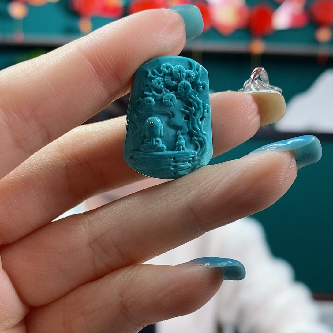 绿松石珠宝奇石未镶嵌