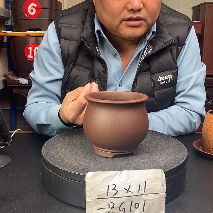 紫砂花盆货号一只G101