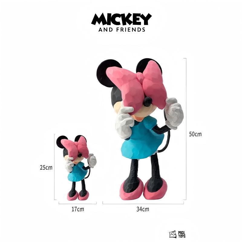 正版MGL TOYS木雕塑家系列米妮七夕限量手办潮玩家具摆件礼盒