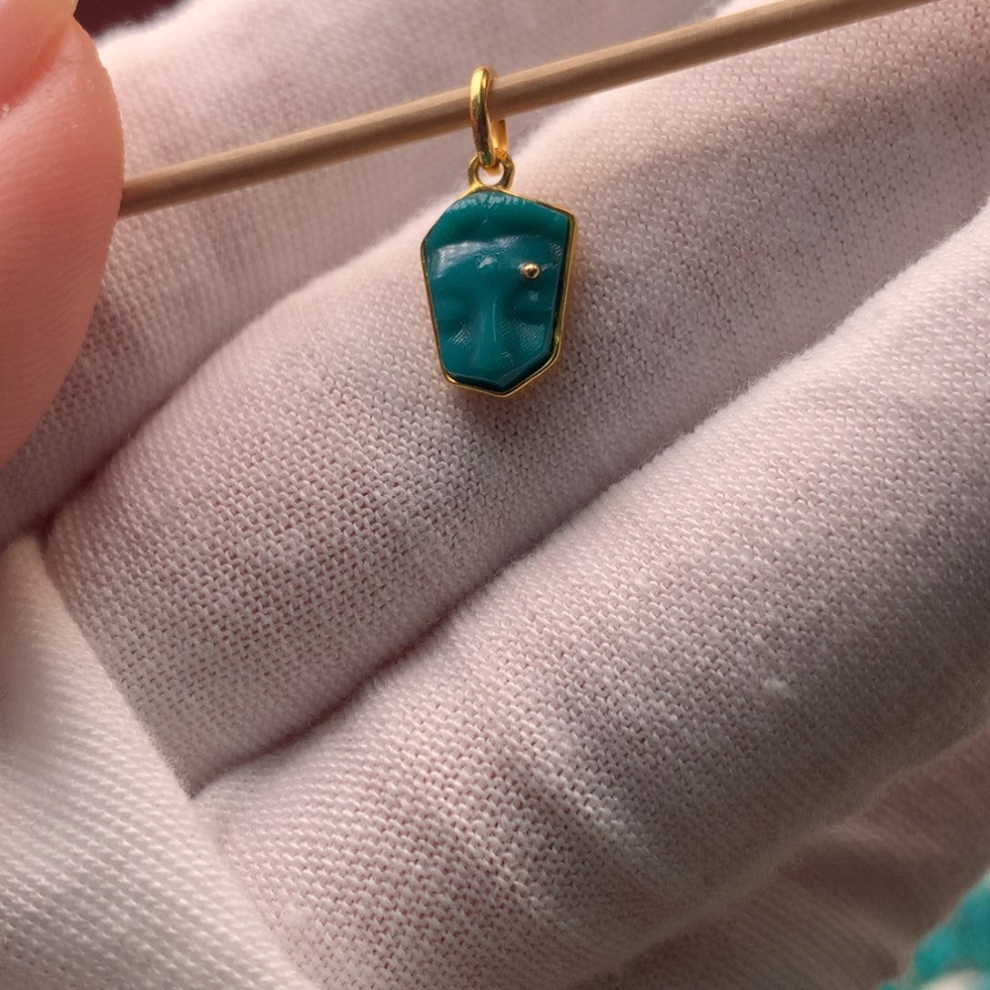 绿松石18K金镶嵌配饰