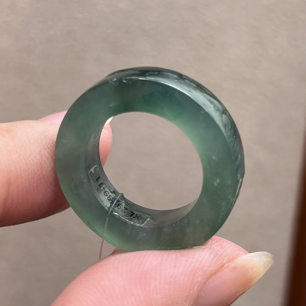 【杨玉环】天然A货翡翠戒指睛绿色C M102 11圈口（自然光拍摄）