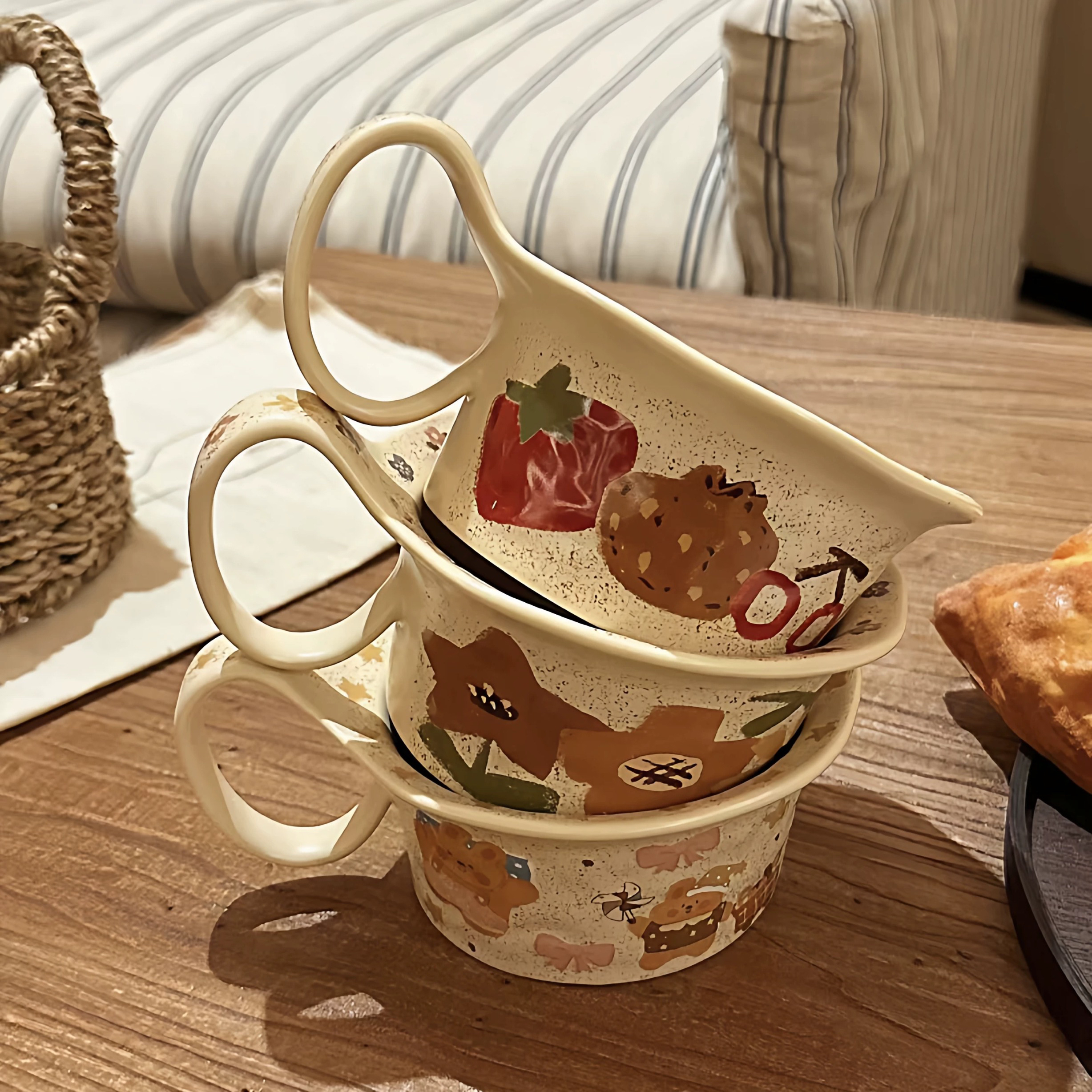 卡通小花大耳朵早餐碗酸奶碗