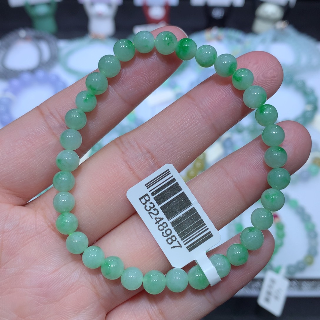 翡翠未镶嵌手串天然