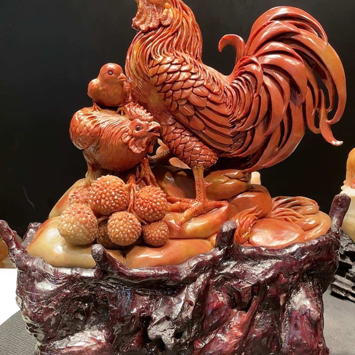 【闪购商品】寿山石浜****5公鸡摆件家居
