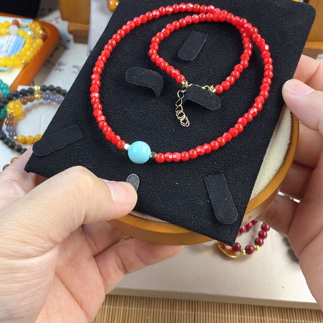 南红玛瑙手饰银S925镀金镶嵌