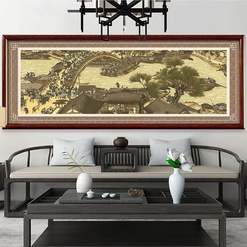 手工成品3米中格清明上河图t5108