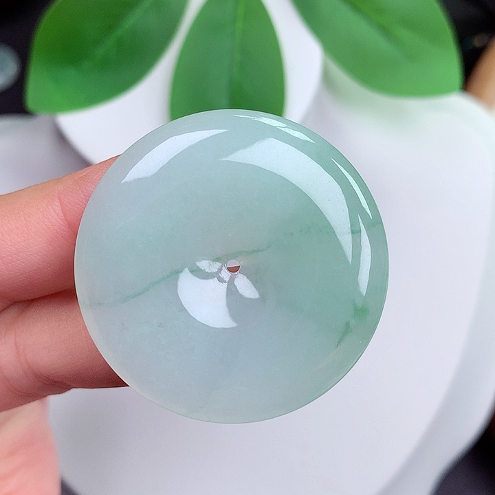 颈饰未镶嵌翡翠平安扣38.6x5.8mm