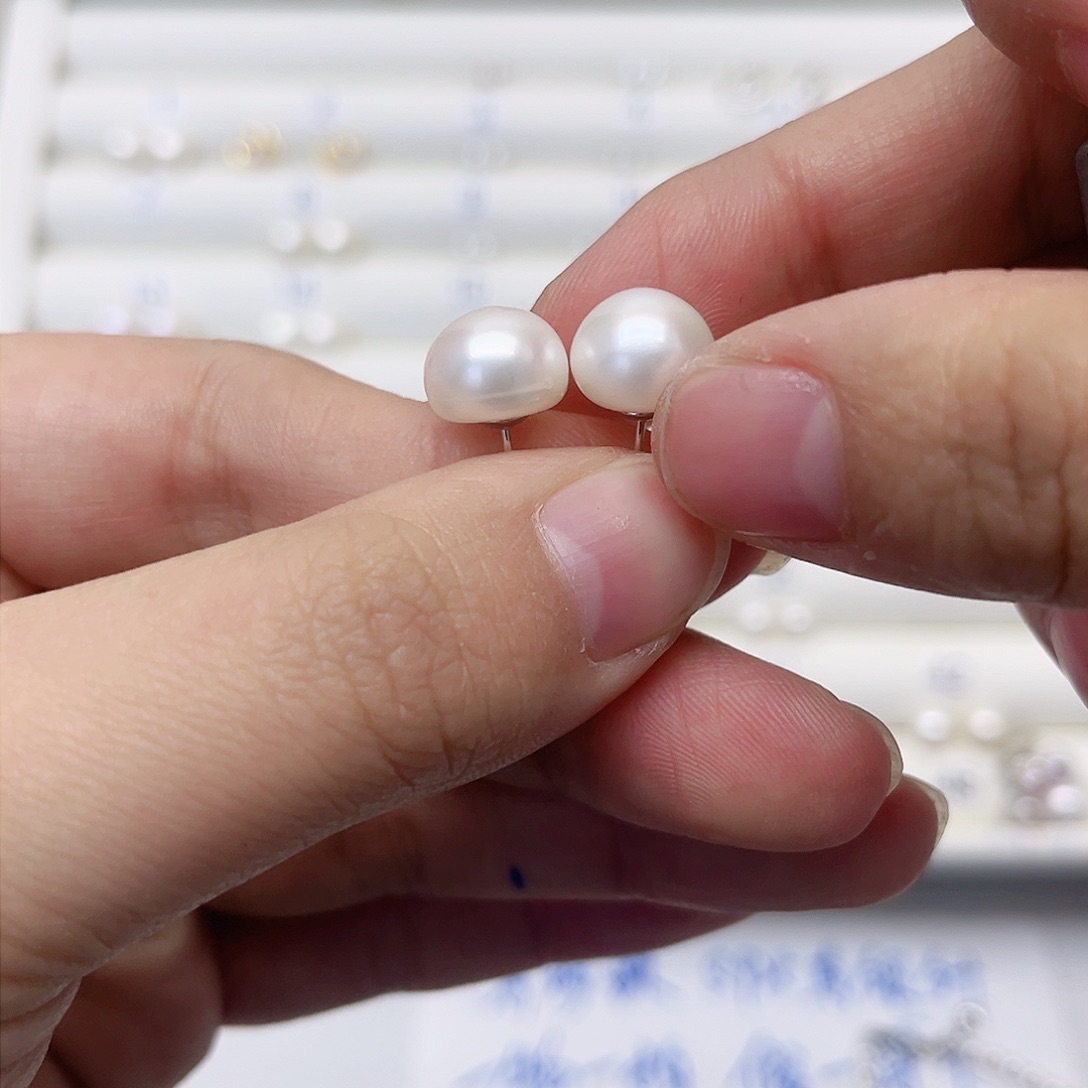 淡水珍珠耳饰银S925镶嵌·****·