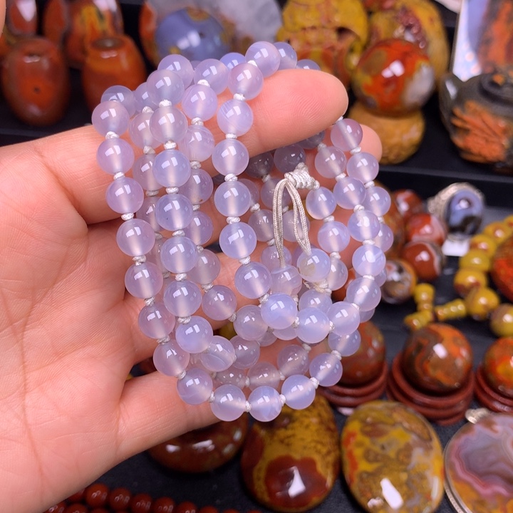 玛瑙/玉髓108项链未镶嵌