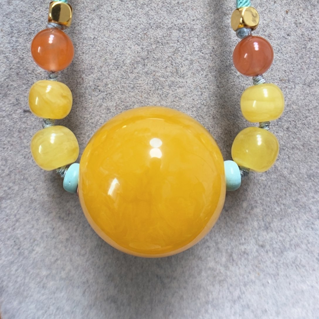 蜜蜡颈饰未镶嵌蜜蜡