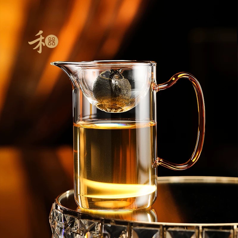 禾器 晶彩沁润茶海 高硼硅玻璃小青柑公道杯 容量400ml