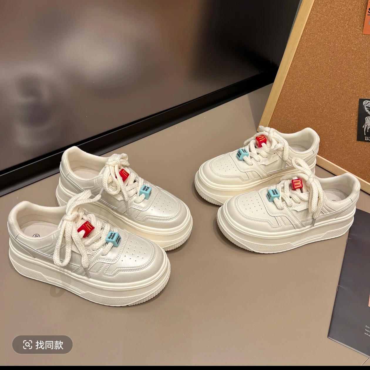 7069女士真皮厚底增高板鞋超轻小白鞋2025春季新款百搭平底休闲鞋