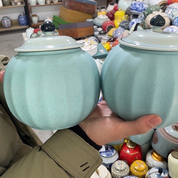 微瑕陶瓷茶叶罐密封罐