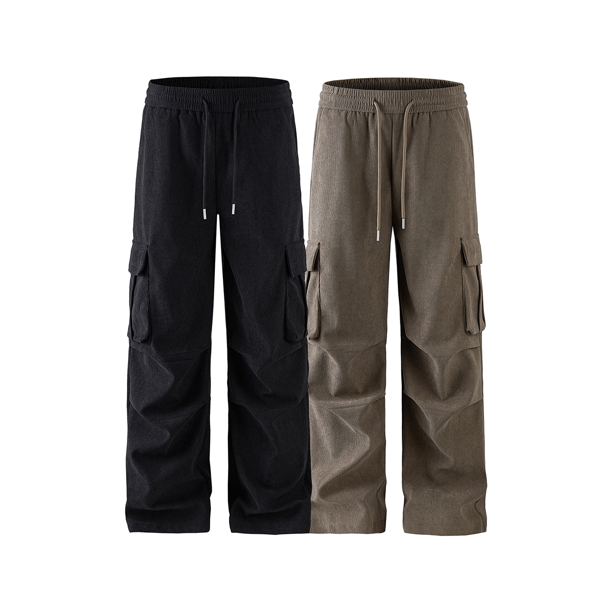 jaaniste灯芯绒休闲工装裤男直筒多口袋百搭宽松休闲裤男女同款