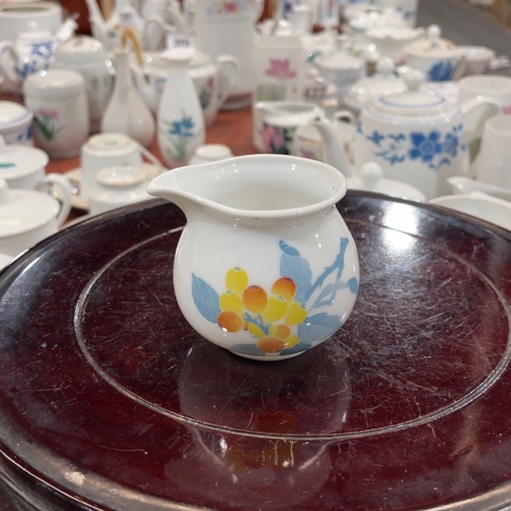 陶瓷醴陵手绘釉下五彩公道杯，2等