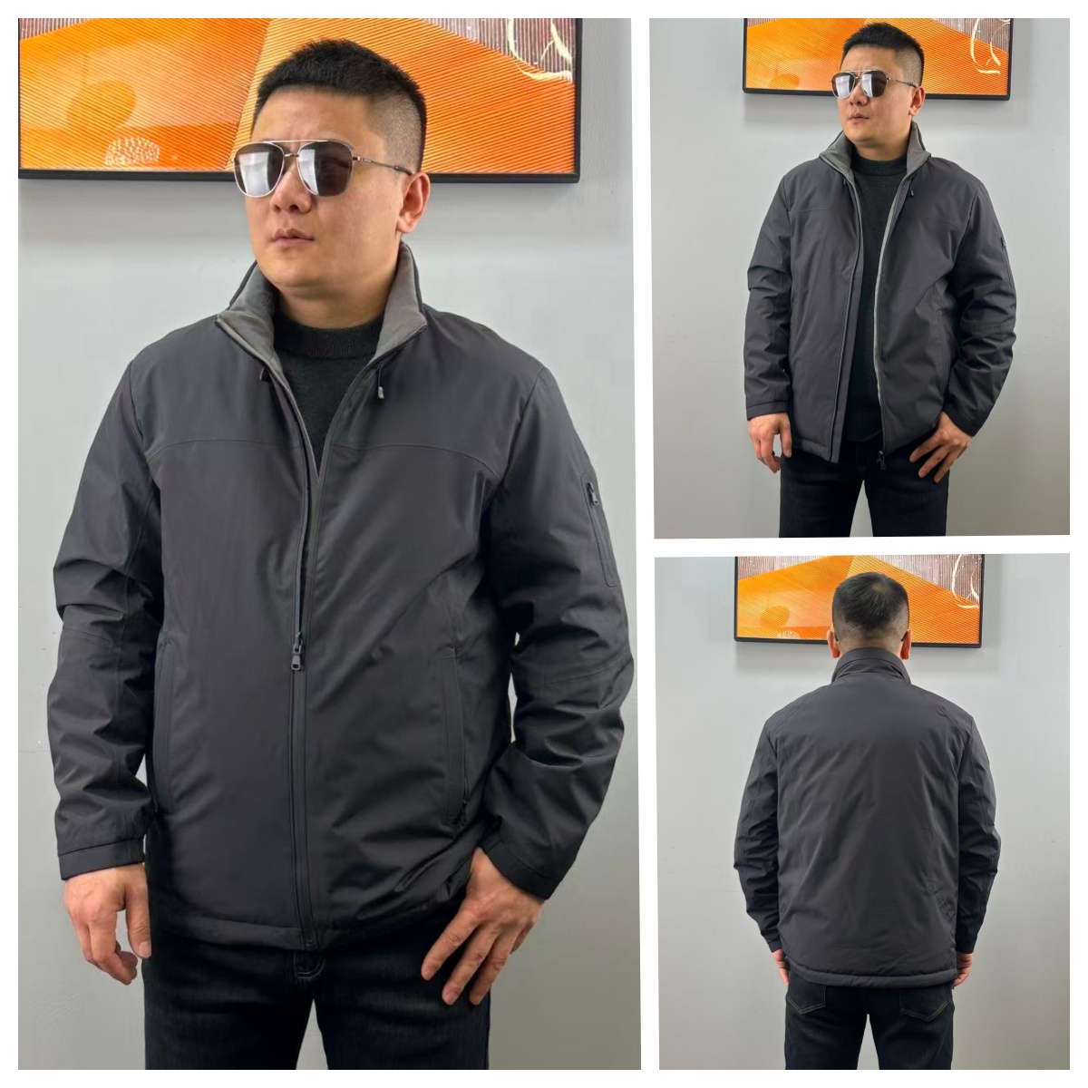 杰克朗博【户外休闲商务】三防双面可穿男士羽绒服8751