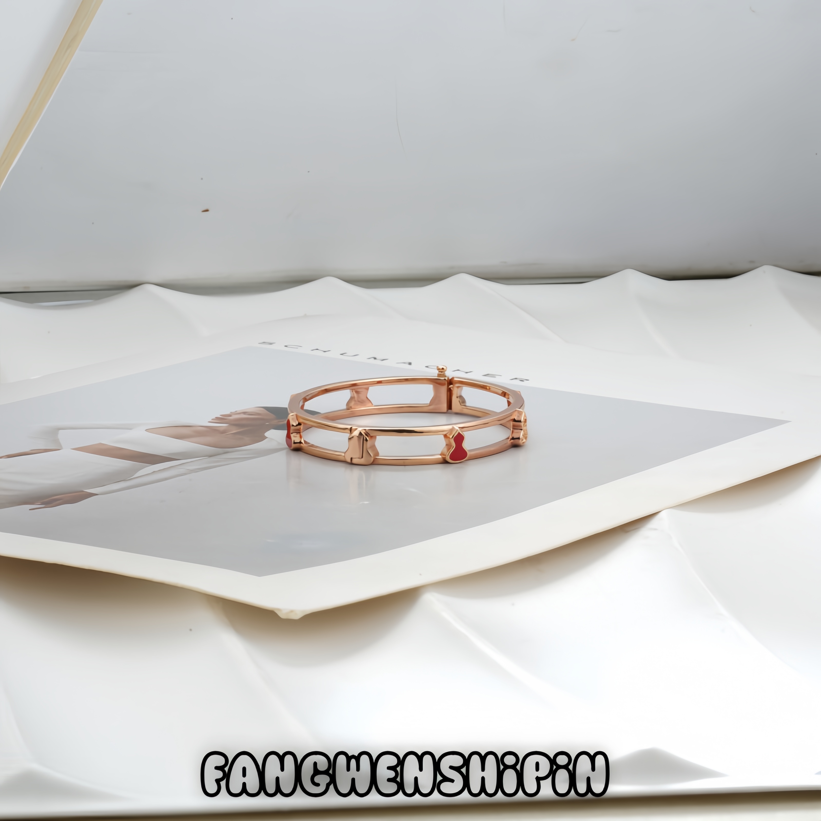 铜合金合成锆石手镯 时尚百搭手镯气质小众CNC工艺3465（58mm）