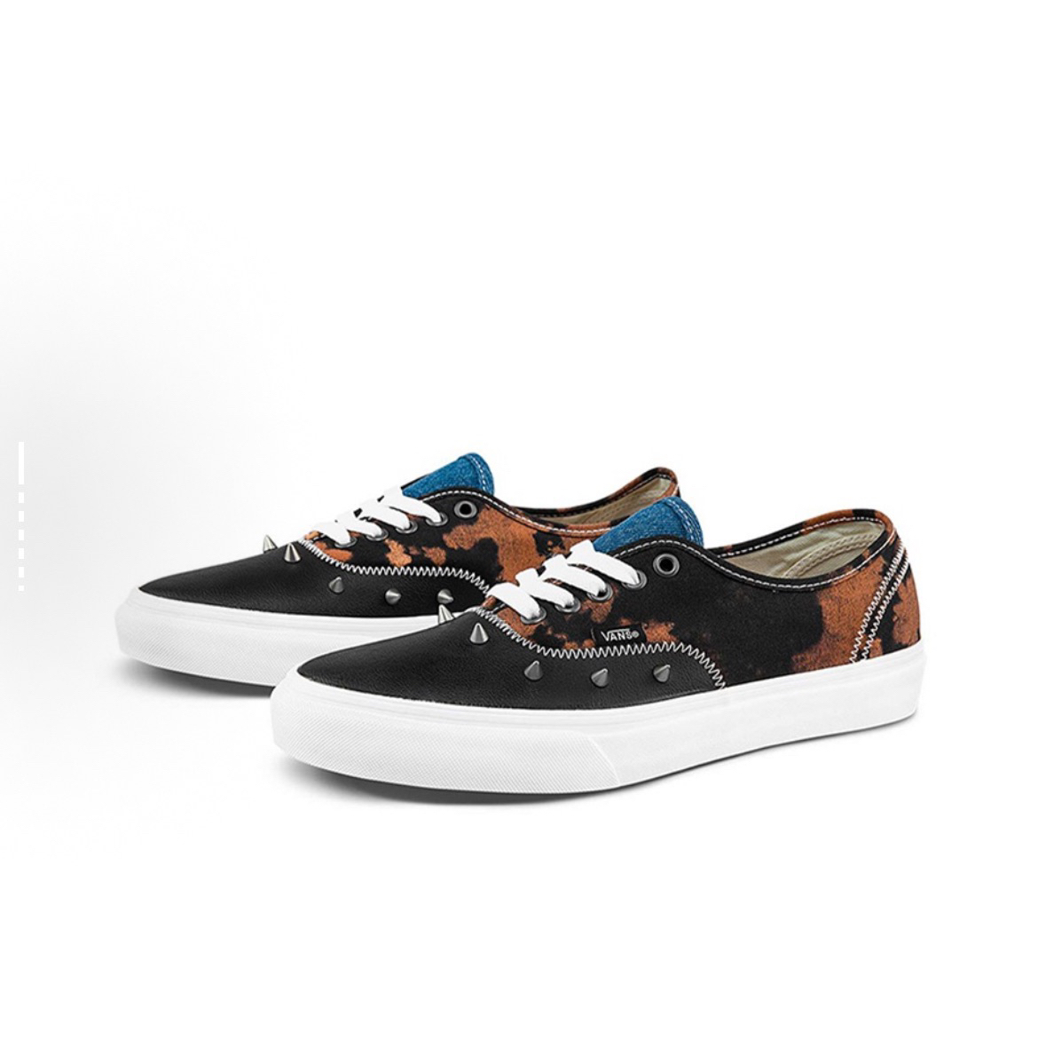 Vans 褪色拼贴 低帮 板鞋 黑棕 原盒 HZS9GB