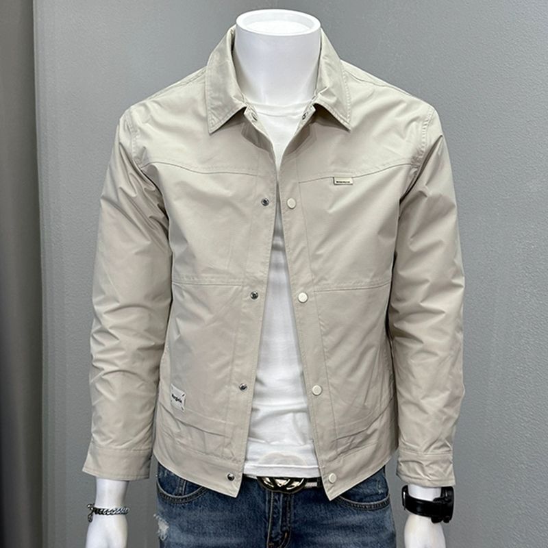 夹克翻领春秋季2025新款潮流帅气休闲简约短款上衣百搭工装外套