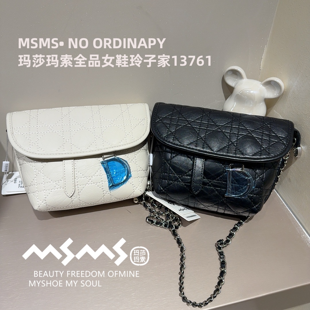 <玛莎玛索>2025新款13761小香风高级感小众链条气质单肩斜挎女包.