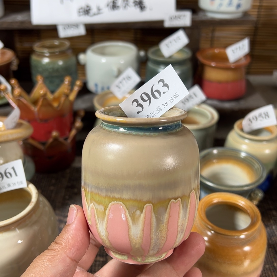 口4高7 手工花盆满30包邮