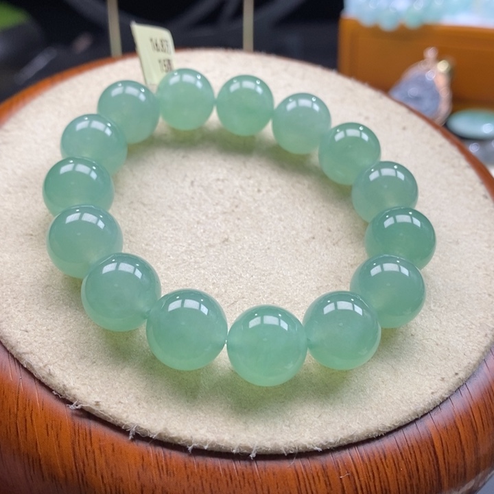 翡翠吊坠(不含链)未镶嵌翡翠冰甜绿手串