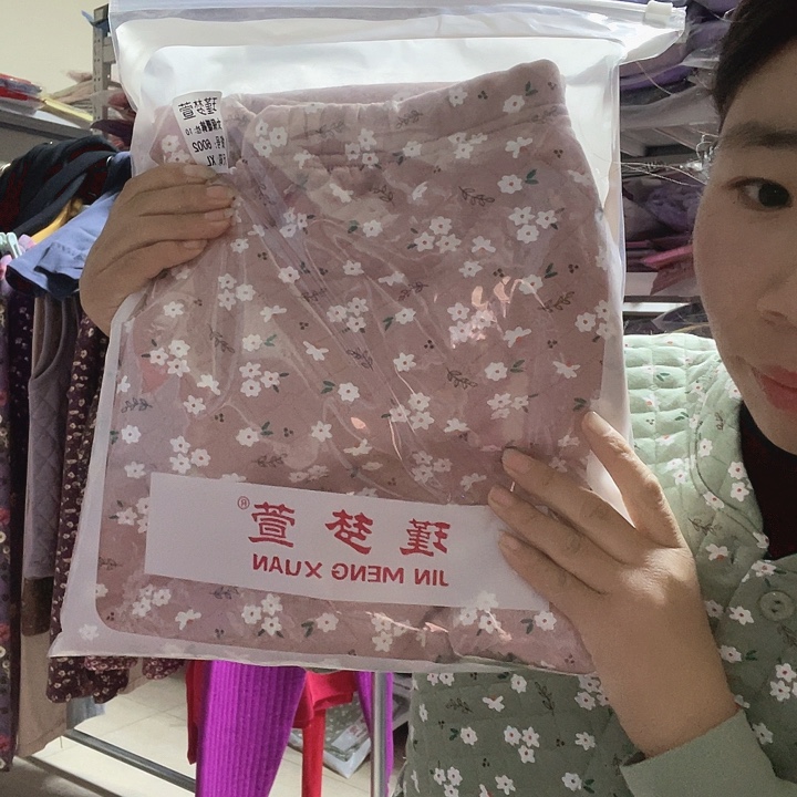 棉4x纯棉裤子妈妈宽松
