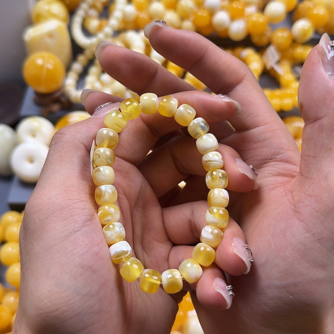 琥珀珠宝奇石未镶嵌9mm