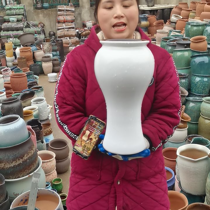 红陶口16高37瑕疵底裂