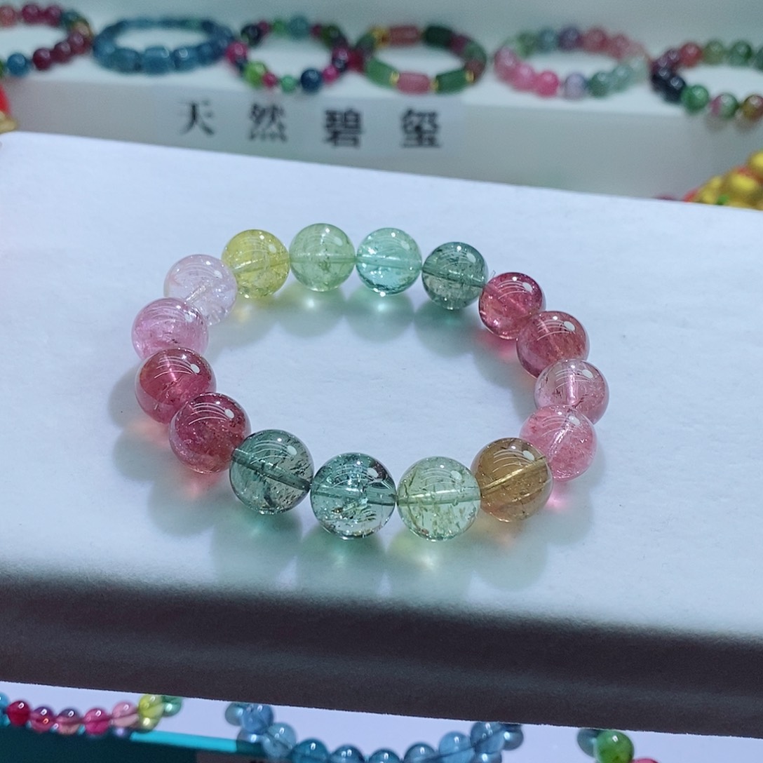 碧玺手链未镶嵌13mm左右