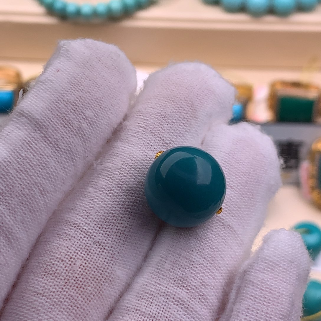 绿松石珠宝奇石未镶嵌13.5