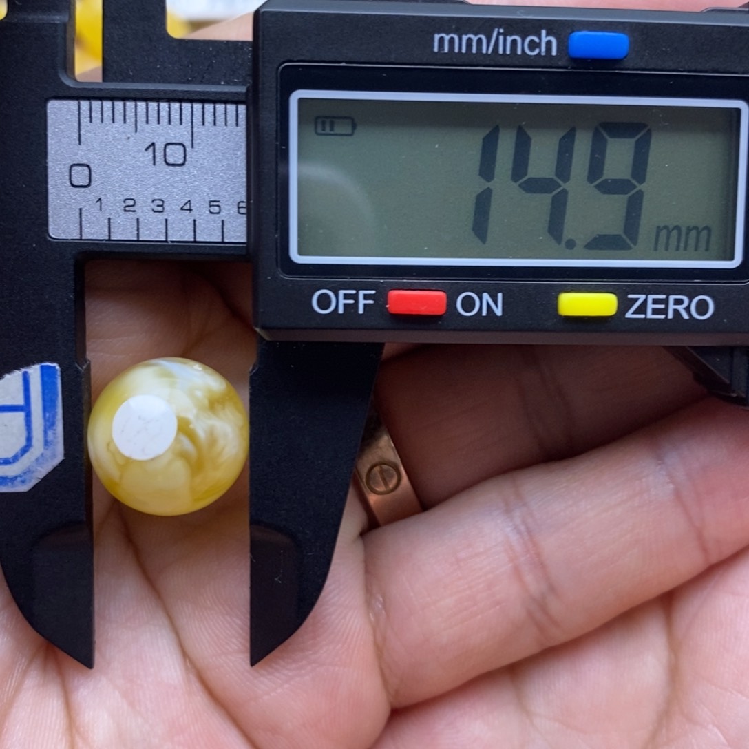 琥珀裸石未镶嵌d*.14.9圆珠