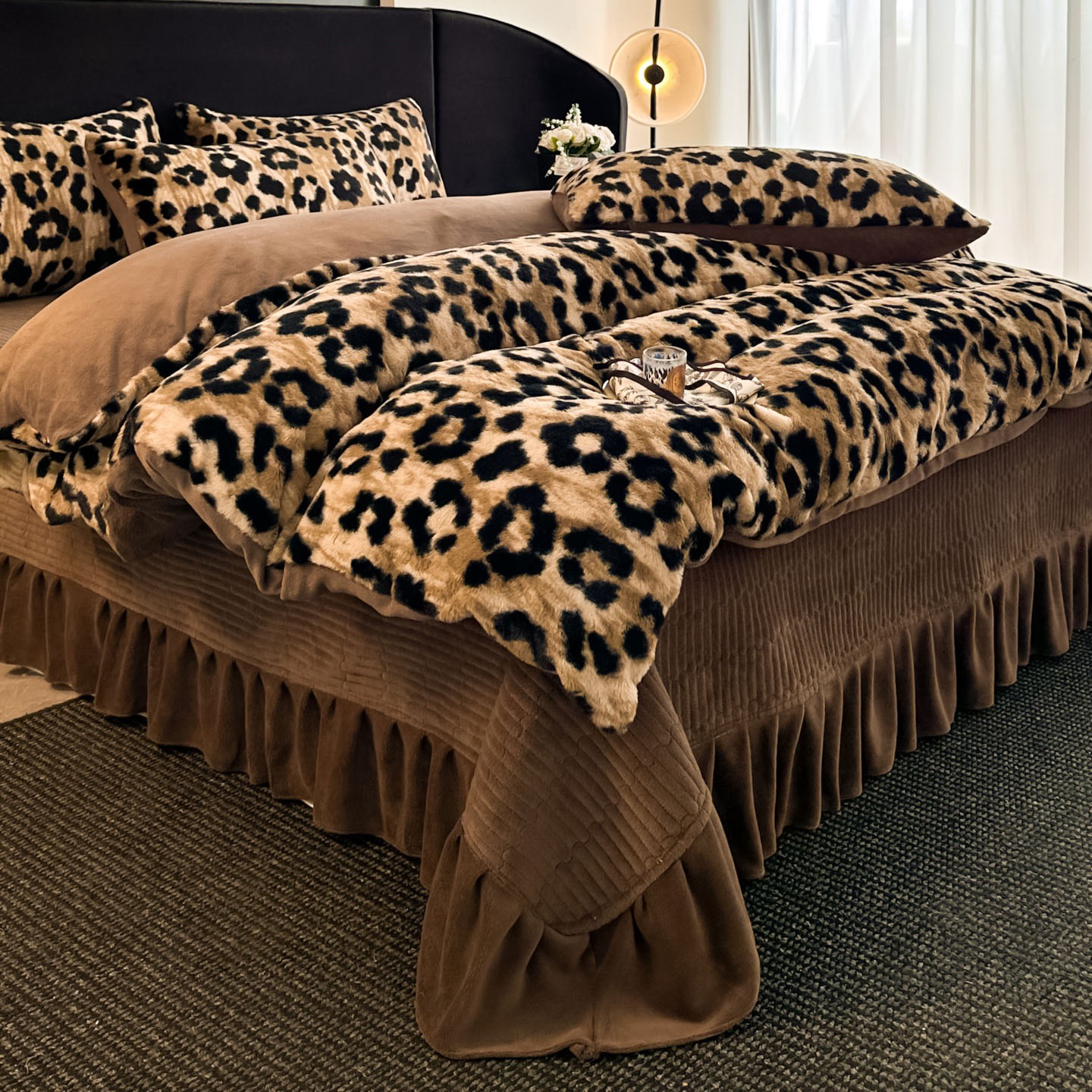 美拉德绒牛奶绒四件套冬季加厚双面绒保暖床盖款被套轻奢四件套