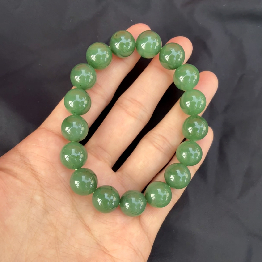 和田玉碧玉卡12手串