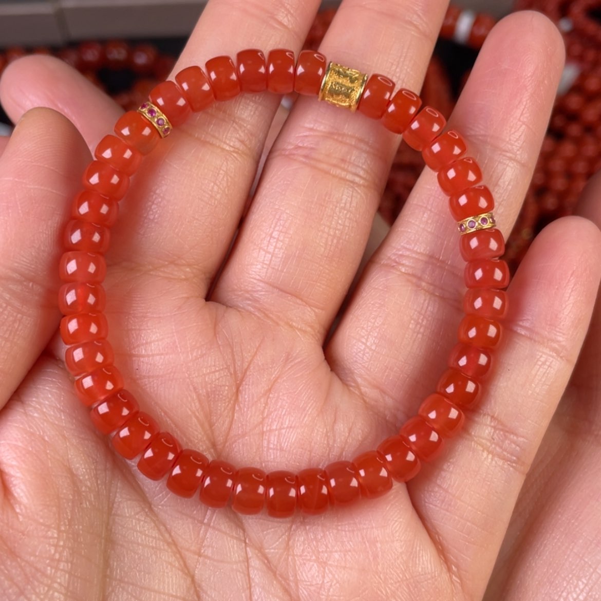 【闪购商品】南红玛瑙手链未镶嵌轻*～花