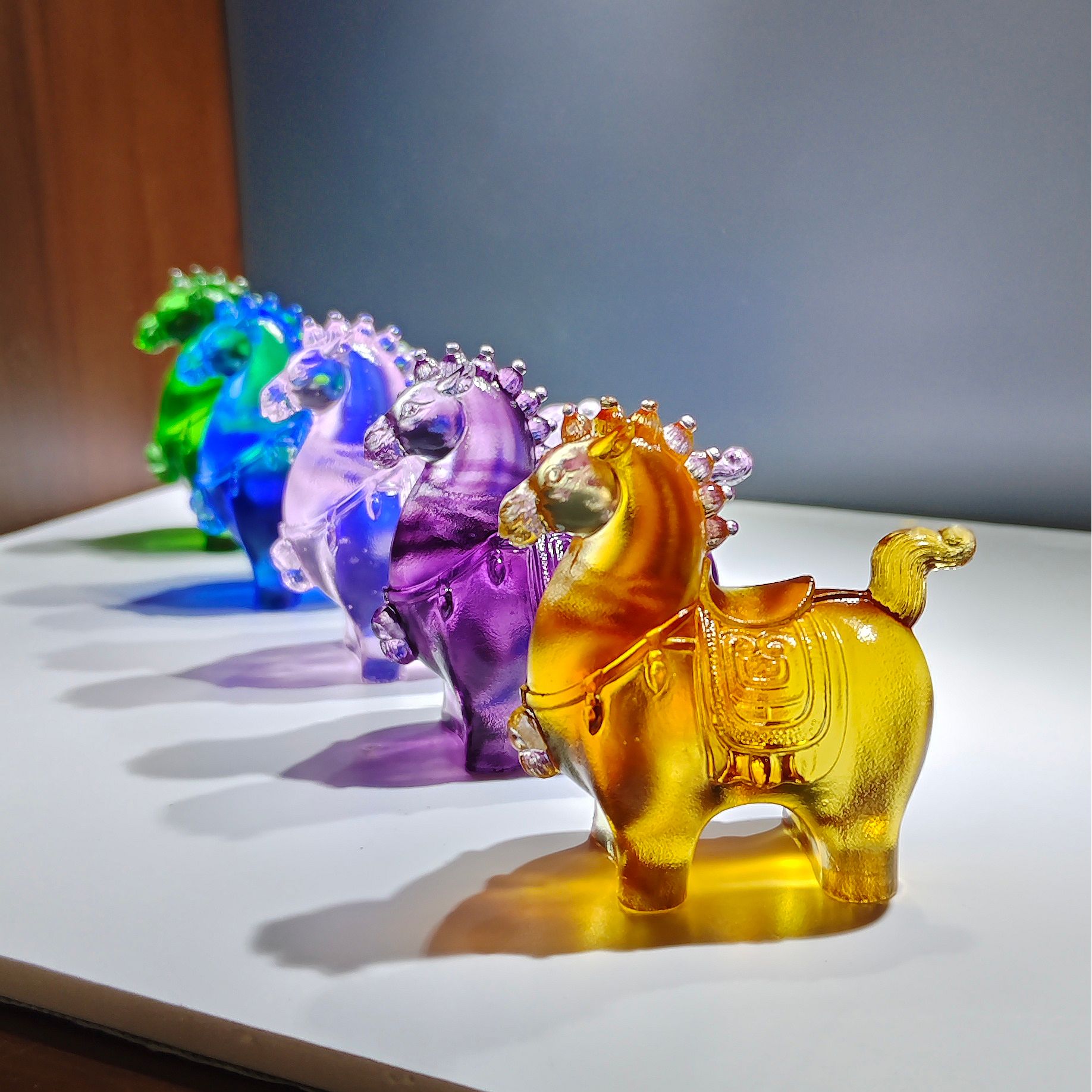 古法琉璃小唐马香插茶宠手把玩马到成功礼物禅意原创