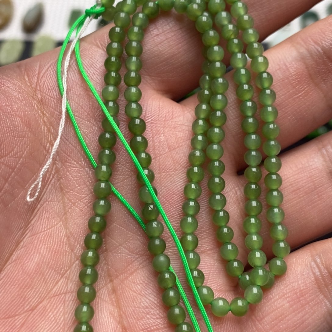 和田玉（碧玉）项链未镶嵌幽**子