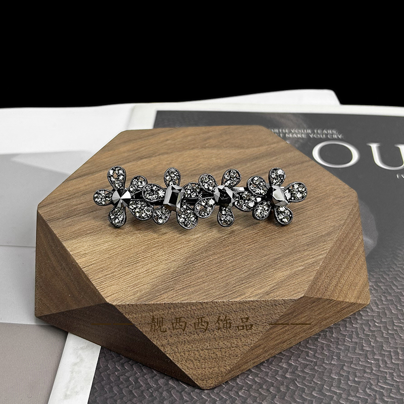 【LXX靓西西】145 百搭气质感满钻时尚7厘米弹簧夹