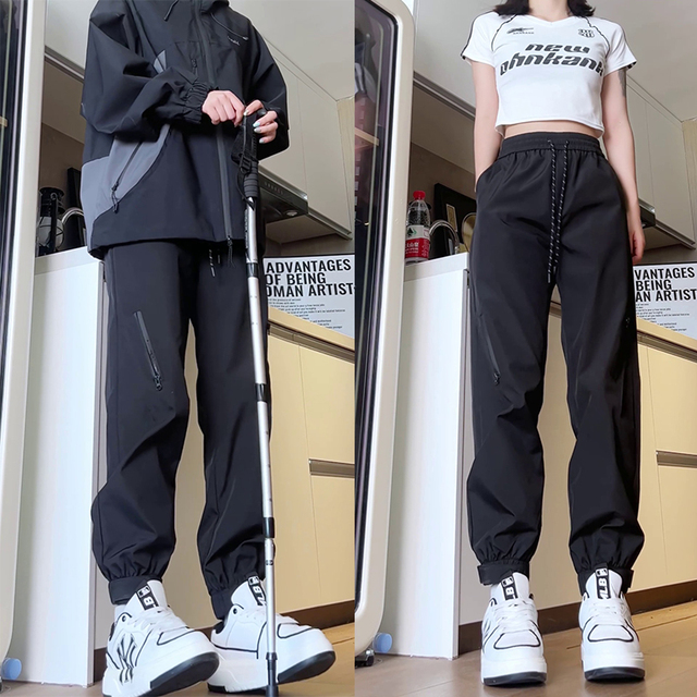 【旗舰正品】动感北面设计感魔术贴束脚工装冲锋裤男款春秋季美式