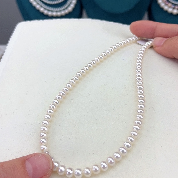 淡水珍珠颈饰银S925镶嵌卡5炫彩高品