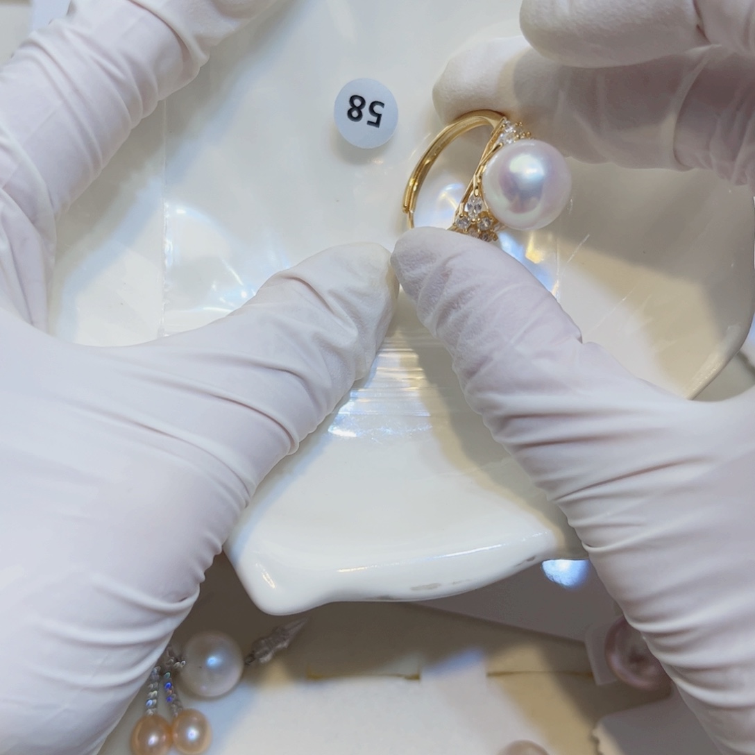 银S925镶嵌淡水珍珠耳饰