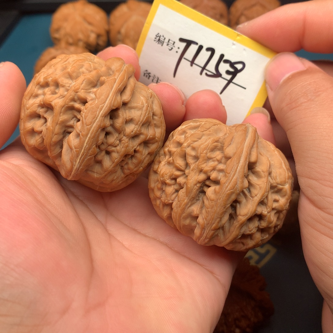 把件文玩核桃48全品红锦鲤1759