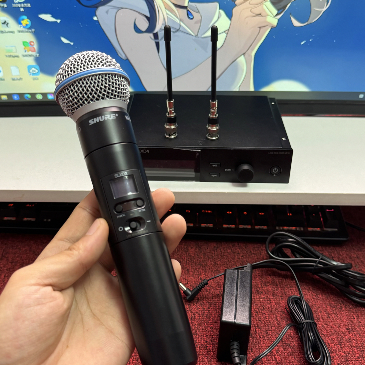 95新 Shure/舒尔 舒尔Slxbeta58a一托一保证正品